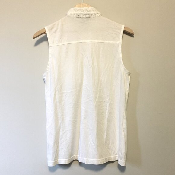 Tommy Hilfiger Preppy Cotton 1/2 Button Up Tank Top - Picture 2 of 14
